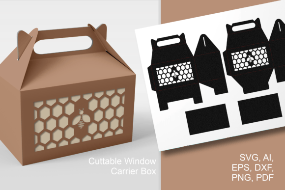 Bee Between Honeycombs Gable Favor Box 3D SVG Review
