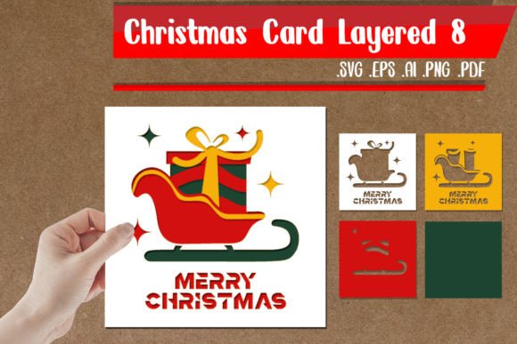 Christmas Card Layered 8: A 3D SVG Review