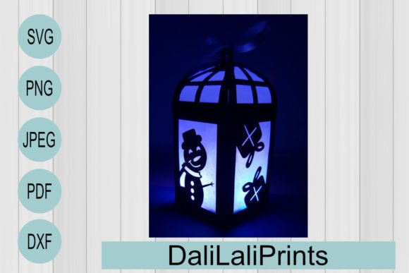 Christmas Lantern Luminary Box 3D SVG Shapes