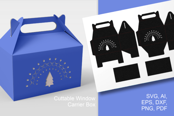 Christmas Tree Under Stars Gable Box 3D SVG Review