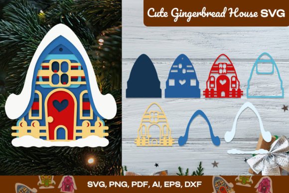 Cute Gingerbread House SVG: 3D Christmas Branding Review