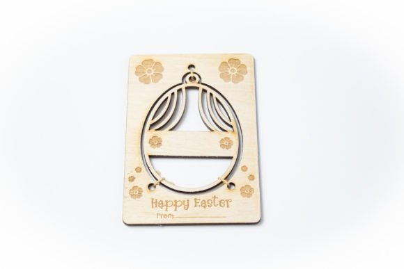 Easter Card - Egg with Flower Pattern 3D SVG