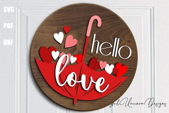 Hello Love Wood Round Sign SVG: 3D Shapes Review