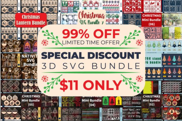 Huge Christmas Paper Cut Bundle SVG: A 3D Design Review
