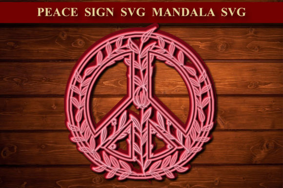 Layered Floral Peace Sign Mandala: 3D SVG Shapes Review