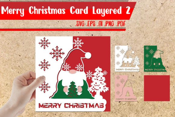 Merry Christmas Card Layered 2 Svg: A 3D SVG Review