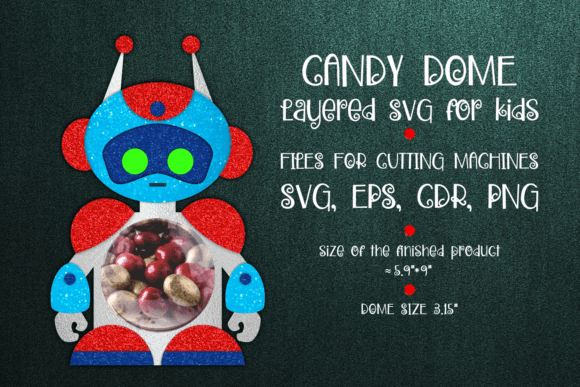 Robot Candy Dome 3D SVG Shapes Review