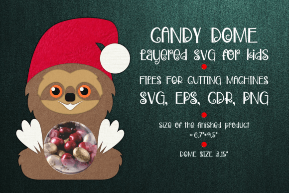 Sloth Candy Dome Christmas Paper Craft 3D SVG Review