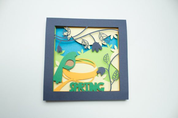 Spring Shadow Box: 3D SVG for Seasons
