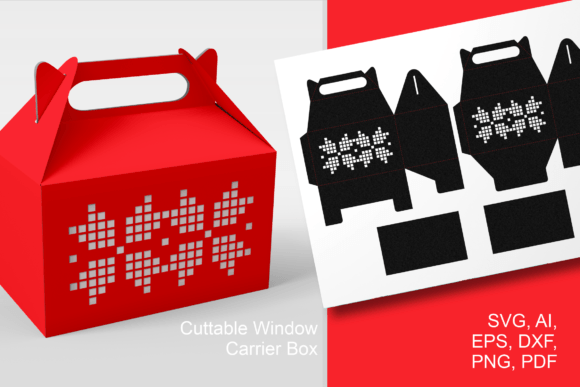 Ugly Sweater Ornament Gable Box Template 3D SVG Shapes
