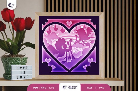 Valentine's Cupid 3D SVG for Holiday Crafts